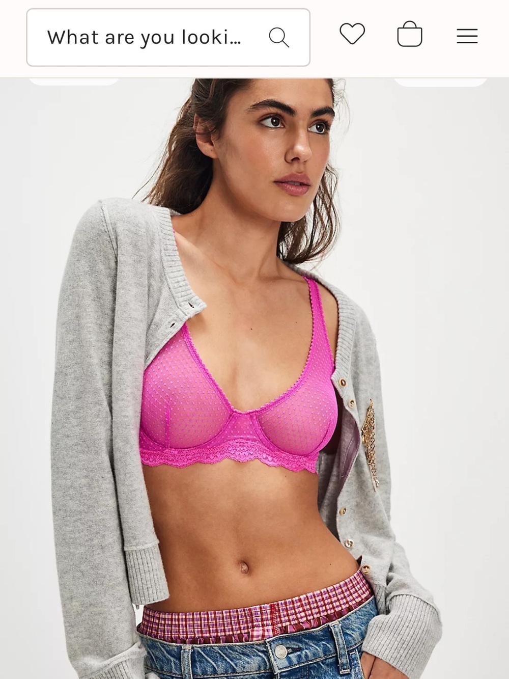 Free People Intimately Longline Midweek Bra (32DD) // NWOT